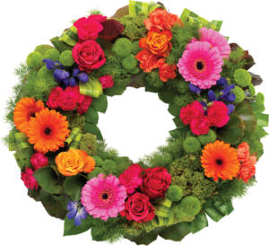 Vibrant Funeral Wreath